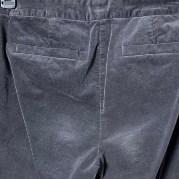 J Jill Velour Wide Leg Pants Trousers Size 10 Grey Classy Velvet Whimsigoth - Picture 6 of 10